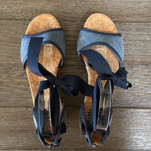 UGG THE AMELL Espadrille Wedges Marino Blue - Picture 5 of 8